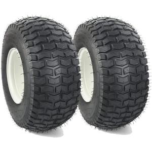 (2-Pack) 18" Tubeless Tires On Rims - 18x8.5-8 Tire and Wheel Assemblies - 4-Lug 4" Center - 2.83" Center Bore - Load Range B Max Tire Weight of 815 Lbs - Compatible with Alumacraft Boat Trailers (White)