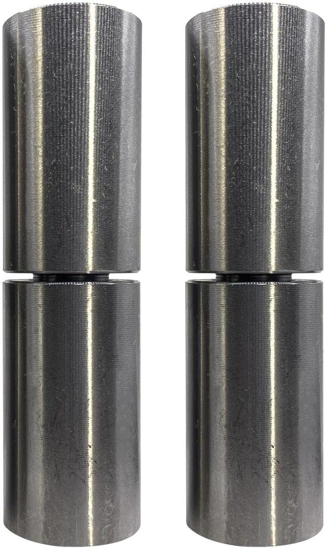 4.75' Inch Weldable Barrel Hinges Heavy Duty Gate Hinges Weld On Hinges Carbon Steel Polished Finish (2 Pack, Raw Polished Metal)