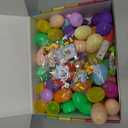 80 PCS Prefilled Easter Eggs with Toys Inside, Easter Basket Stuffers, Easter Egg Filled with Assortment Toys, Easter Eggs Hunt Party Favors for Kids, Classroom Prize Supplies