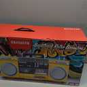 aiwa Retro Boombox CD Player with Cassette Recording, Bluetooth 5.0, FM/AM Radio, USB/SD/AUX Inputs, VU Meters, LCD Display, Dual 40W Speakers - Yellow