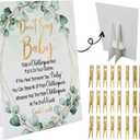 Don't Say Baby Game, One 8x11 Sign Equipped Standing Rack, 50 Mini Clothespins, Baby Shower Games, Gender Reveal Games, Baby Shower Decoration, Gender Neutral, NB004