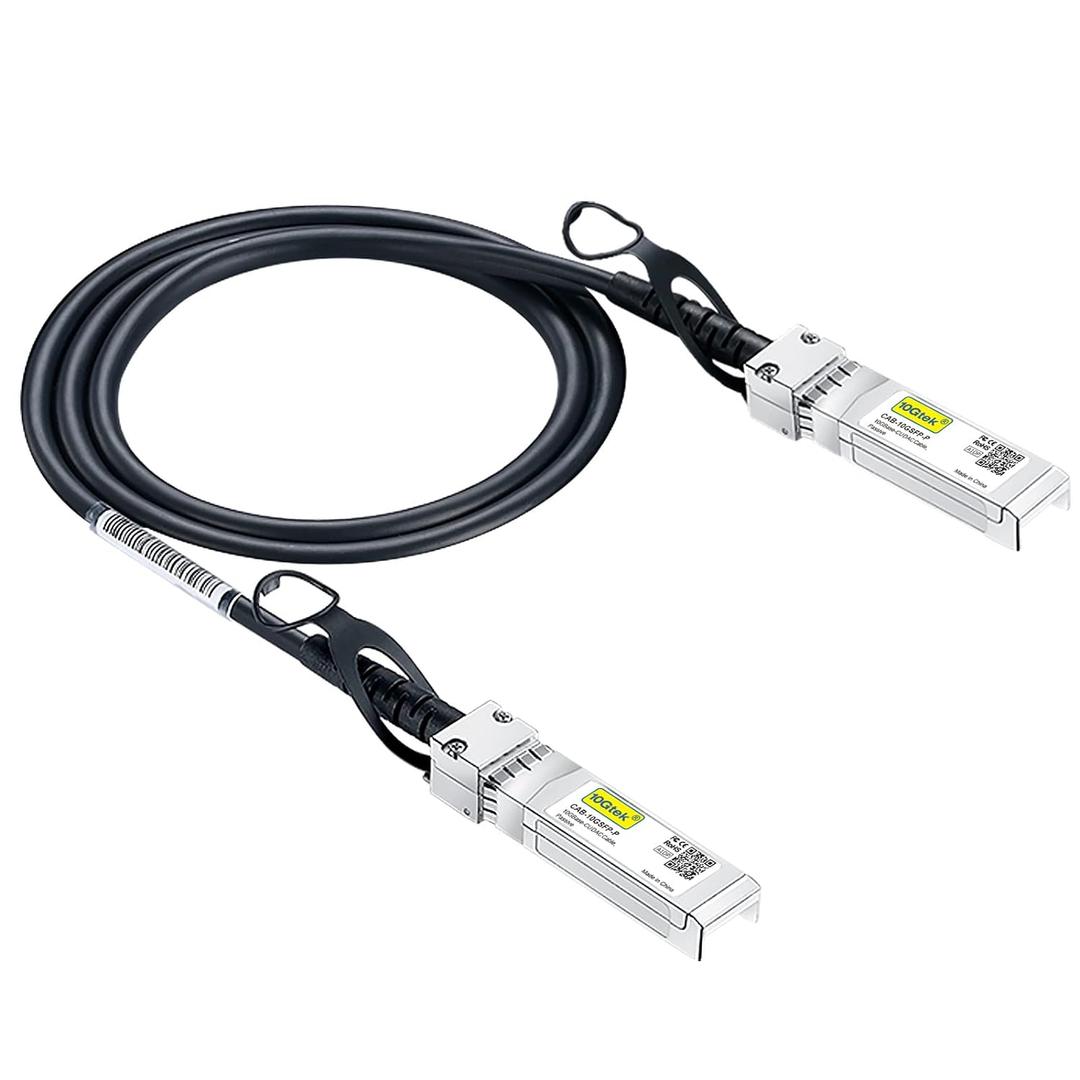 10Gtek SFP+ DAC Twinax Cable, 10G SFP+ to SFP+ Direct Attach Copper Patch Passive Cable for Cisco SFP-H10GB-CU0.5M, Ubiquiti UniFi UC-DAC-SFP+, TP-Link TL-SM5220-0.5M, Fortinet and More, 0.5-Meter