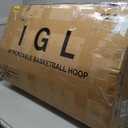 IGL Portable Basketball Hoop, 5.6-10FT Adjustable Basketball Goal System, 40/44 Inch Outdoor Basketball Hoop & Goals for Kids, Youth, and Adults in The Backyard, Driveway with PC Backboard