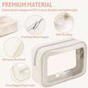 YOPCDJ 3PCS Clear Toiletry Bag,TSA Approved Travel Makeup Pouch with Zipper for Cosmetics and ToiletriesDiaper Bag Organizer Pouch Set,Women's Purse Organizer and Clear Car Bag