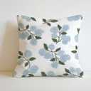 Blue Hydrangea Pillow Cover 18x18 Double-Sided, Vintage Blue Green Hydrangea Flower Summer Seasonal Decorative Throw Pillow Cover for Home Bedroom Couch Bed