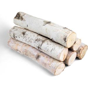 17 Inch Natural Birch Logs - Decorative Dried Birch Wood Logs for Fireplace, Wedding Centerpieces - Unfinished Wood DIY Crafts, & Home Dcor - Birch Log Bundle for Indoor Display (6 PCS) (2.5"-4" DIA)