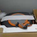 Ruvup Retractable Garden Hose Reel, 5/8in x 100ft Water Hose Reel with Metal Bracket, UV Resistant Automatic Hose Reel Wall Mount for Outside, Slow Retraction Any Length Lock 10 Spray Nozzle (Dark Gray)