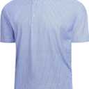 Esabel.C Mens Golf Shirts Print Moisture Wicking Short Sleeve Performance Dry Fit Stretch Active Polo Shirts for Men (Blue, XL)