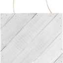 Hampton Art Plank Diagonal 8" X 10" White, Wood Plaque, Wood Sign Blank, Blanks, Wooden Plaques, Blank Signs for Crafts, Wooden Sign Blank, Planks for Crafts