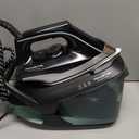 Rowenta Iron Steamer for Clothes Master Steam Station, Professional Steam Iron for Clothes with Stainless Steel Soleplate, 57 Oz, 400 Microsteam Holes, Built-In Pump, 1750 Watts, Black/Green, VR8338