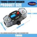 80 AMP Circuit Breaker with Manual Reset Button 0-4 Gauge 80A Trolling Motor Car Stereo Audio Inline Fuse Inverter 12-48V DC Switch for Automotive RV Marine Boat Truck