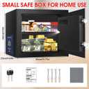 1.3 Cuft Safe Box Fireproof Waterproof, Digital Security Safes for Home Use Fire and Water Proof with Combination Lock, Alarm System and Removable Shelf, Anti-Theft Document Safes For Money, Jewelry