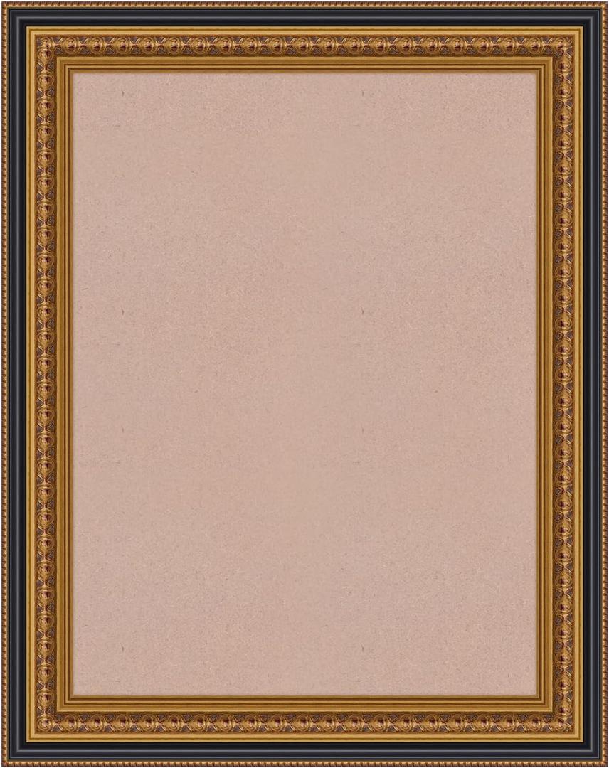 11x14inch Photo Frames: Wooden Picture Frames for 11x14 in Photos Puzzles Artwork, Black and Gold Antique Frames for Gallery Decor, Ornate Wall Picture Frames