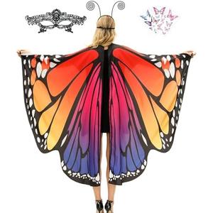 TONAK Butterfly Cape Costume Adult, Halloween Butterfly Wings Costume Women Colorful Festival Butterfl Wings Shawl Cape : Clothing, Shoes & Jewelry