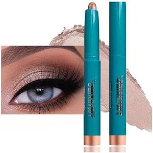 Pack of 5 Eyeshadow Stick Eye Shadow Brightener Stick Eyeliner Pencil Cream Shimmer Glitter Smooth Eyeshadow Stick Pencil Nude Korea Primer Highlighter Natural Waterproof Long Lasting Rose Gold Shimmer # 03