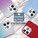 MATEPROX Compatible with iPhone 13 Pro Max Case Bling Sparkle Cute Girls Women Protective Christmas Cases Cover for iPhone 13 Pro Max 6.7" 2021(Red)