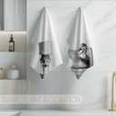Duck Bathroom Decor Hand Towels, Funny Duck Gifts Decorative Hand Towels for Bathroom, 16x24 Inch Set of 2