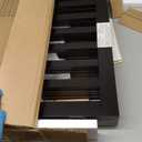 PAWLAND Wooden Freestanding Foldable Pet Gate for Dogs, 24 inch 4 Panels Step Over Fence, Dog Gate for The House, Doorway, Stairs, Extra Wide (Espresso, 24" Height-4 Panels)