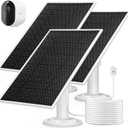 6V 4.5W Solar Panel Charge for Arlo Pro 4 / Pro 3 / Arlo Pro 5S 2K / Arlo Ultra/Ultra 2 / Arlo Go 2, IP 65 Waterproof for Continuous Power Supply in The Outdoor - Magnetic Connection Port-3Pack