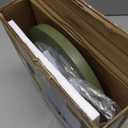 TUTOTAK Tall Round Side Table, Small End Table, Drink Table, Pedestal Side Table, livingroom, Olive Green TB01BOG065