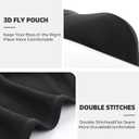 BAMBOO COOL Men's Tagless Briefs Coverd Waistband Comfort Soft Underwear with Contour Pouch Breathable Underpants, Multipacks (Black, M)