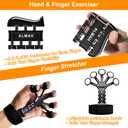 2 x ALMAH Hand Grip Strengthener kit(5 Pack),Grip Strength Trainer,Forearm Workout Trainer Adjustable Grip Exercises,Finger Grip Strengthener,Finger Stretcher,Grip Ring & Stress Relief Ball with Carry Bag (Black)