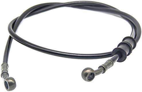 Stainless Steel Brake Hose, Braided Steel Clutch Line, Pack of 1, Flexible Brake Line for Motocross, Street Bikes (120cm/47.2", Black)
