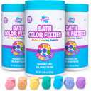 Tub Works Bath Color Fizzies, 150 Count, 3 Pack | Nontoxic & Fragrance-Free | Color Bath Drops Create Fun Bath Colors | Bath Color Tablets in 7 Colors for Variety | Bath Bombs for Kids Bath
