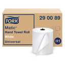 Tork Matic Paper Hand Towel Roll White H1, Universal, 100% Recycled Fiber, 6 Rolls x 700 ft, 290089