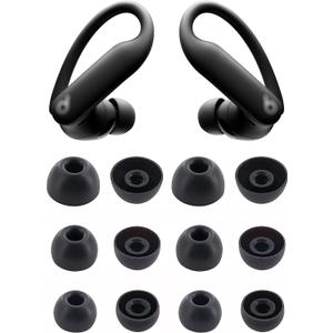 ALXCD Replacement Ear Tips Compatible with Powerbeats Pro 2 Headphone, S/M/L 3 Sizes 6 Pairs Soft Silicone Earbuds Tips, Fit for Powerbeats Pro 2 PB Pro 2, 6 Pairs Black