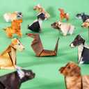 Vincofoo DIY Paper Cats Origami, Fun 3D Paper Dog & Cat Models Origami Paper Craft Kit, Cute Kitten Origami Papercraft Kit, Desk Decoration & DIY Art Gift for Cat Lovers(100PC Cats & Dogs) (2PC)