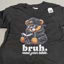 Bruh Read Your Bible Hip Hip Teddy Bear Christian Streetwear T-Shirt (Black), 4T