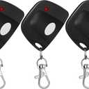 Kingdder 3 Pieces Gate Opener Remote Compatible with Multicode 300mhz 10 Dip Switch 3089 3060 3070 Garage Door Opener Remote Control with Keychain(Black, White)