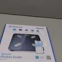 Etekcity Smart Scale for Body Weight, FSA&HSA Eligible, Bathroom Digital Weighing Scale with BMI, Body Fat, Muscle Mass, Accurate Bluetooth Home User Health Equipment Sync Apps, LED, Tempered glass (11 x 11 inches, Black)