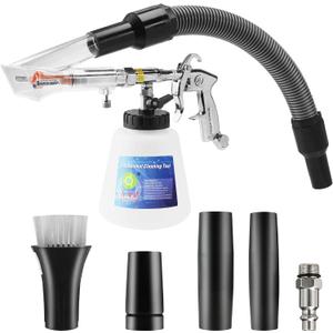 GOCCIDA Car Cleaning Kit Multi-Purpose Cleaning Gun Detachable Sprinkler Head for Car Interior Plush Toy Blanket Cleaning Works with Air Compressor