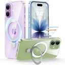 TORRAS Ostand for iPhone 17 Pro Case Clear Magnetic, Fit for MagSafe, 4X Military Drop Protection, Camera Control, Slim Phone Case for iPhone 17 Pro with Kickstand, Anti Yellowing Cover 6.3", Clear