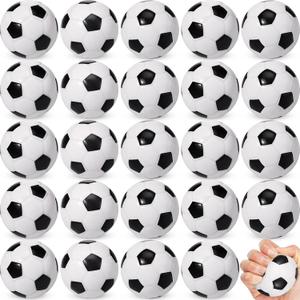 Vinsot 48 Packs Soccer Stress Balls 2.5 Inch Small Soccer Squeeze Balls Mini Foam Sport Playballs Anxiety Relief Toy for Hand Exercise Classroom Games Reward Party Gift