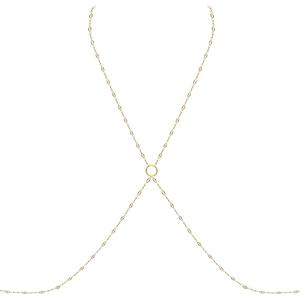 Sexy Body Chain 14k Gold Filled Chain Bra Gold Body Jewelry for Women and Girls