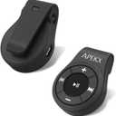APEKX Clip Bluetooth Audio Adapter for Headphones, Headset, Speaker, Wireless Receiver with MIC for Hands-Released Call and Music