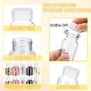 Vesici 18 Pcs 80 ml Empty Clear Pill Bottle Plastic Medicine Reagent Bottle with White Screw Cap Solid Powder Case Refillable Containers with Label Sticker for Liquid Solid Powder Medicine