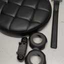 YJHome Rolling Stool, Rolling Stools with Wheels Foot Rest, Backrest Adjustable Height, Heavy Duty 400lbs Weight Capacity, Salon Spa Tattoo Massage Office Swivel Stool Chair (Black)