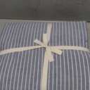 PURE ERA Jersey Knit Duvet Cover Set 100% T-Shirt Heather Cotton Super Soft Comfy Classic Striped Design, with Zipper Closure, Heather Blueish Grey Stripe, Full