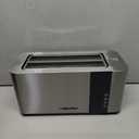 Mueller UltraToast Full Stainless Steel Toaster 4 Slice, Long Extra-Wide Slots for Bagels and Waffles, 6 Browning Levels, LED Display, Cancel/Defrost/Reheat Functions & Removable Tray, Kitchen Gadgets