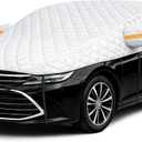 Hail Protector Car Cover, Multi-Layer Cotton Padded Half Car Cover, Thickened Top Protection for Hail, Snow & Impact, Fits Sedan L