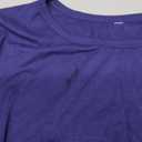 OFEEFAN 3/4 Length Sleeve Womens Tops Dressy Casual Round Neck Loose Fit Casual Eyelet Shirts Size L