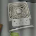 Portable Air Conditioners,2000mAh Rechargeable Mini Air Cooler Fans,500ML Personal Portable AC Unit with 3 Speed, 2 Spray, 7 Color, 3 Timer, Small Desktop Cooling Fan for Bedroom Office (White)