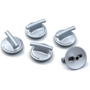 WP74009554 Stove Knobs Replacement Parts for Jennair Cooktop Knob Gas Stove Top Oven Knob Jenn Air JGD8430ADB JGD8430ADS JGC8430BDS Surface Burner Control Range Cook Top Assembly Knobs 5 Pcs