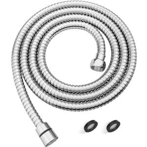 JOMOO 118-Inch Extra Long Shower Hose, Stainless Steel Handheld Shower Hose Extension with Brass Fittings & EPDM Inner Tube  Anti-Kink, Leakproof, Flexible Shower Head Hose Replacement, Chrome