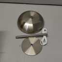 Portable LED Mushroom Table Lamp, 8.46'' Metal Small Cordless Desk Night Light with 5200mAh Rechargeable Battery, Stepless Dimming Lamp with 3 Colors for Bedroom/Bar/Coffee Shop (Silver)