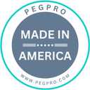 PegPro 2" Hooks Kit for Modern Plastic or Metal Pegboard  Durable Plastic Pegboard Hooks - For Garage, Kitchen, Craft Room, and more (2" Hook - 24 Pack, Black)